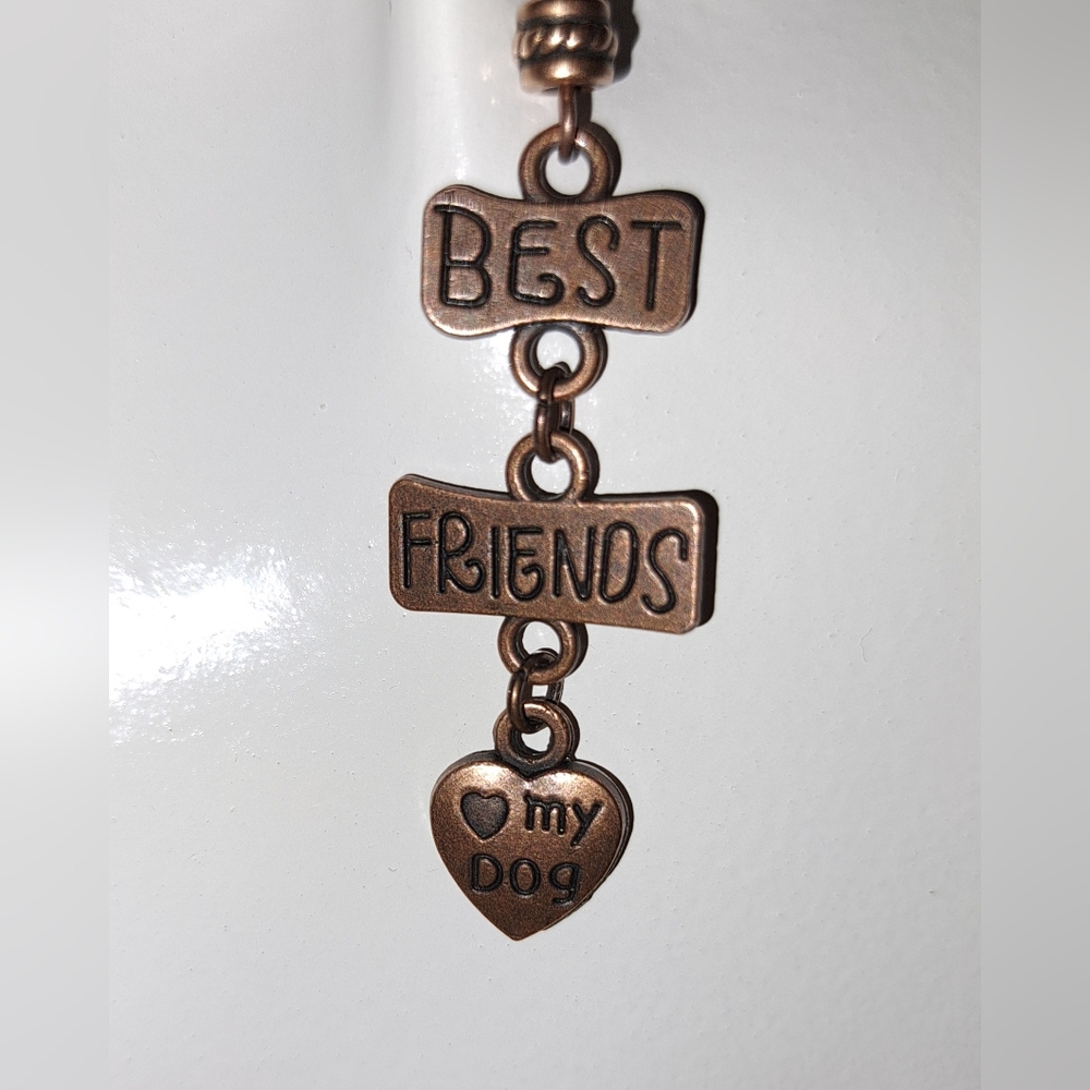 For Dog Lovers- "Best Friends", "I Love My Dog" Copper Necklace & Earrings Set